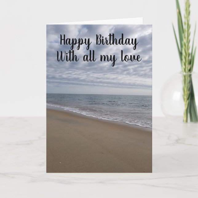 CARTE JOYEUX ANNIVERSAIRE AVEC *TOUT MON AMOUR* CÉLÉBREZ (Devant)