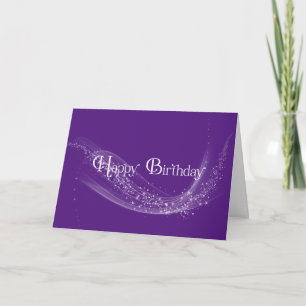 Carte Joyeux Anniversaire avec traînée lumineuse