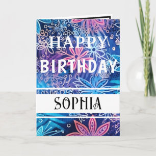Carte Joyeux Anniversaire avec une simple impression ble