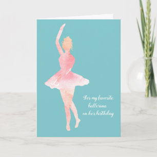 Carte Joyeux anniversaire Ballerina Ballet Chaussures