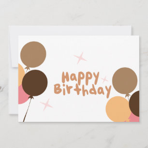 Carte Joyeux Anniversaire Ballons Rétro