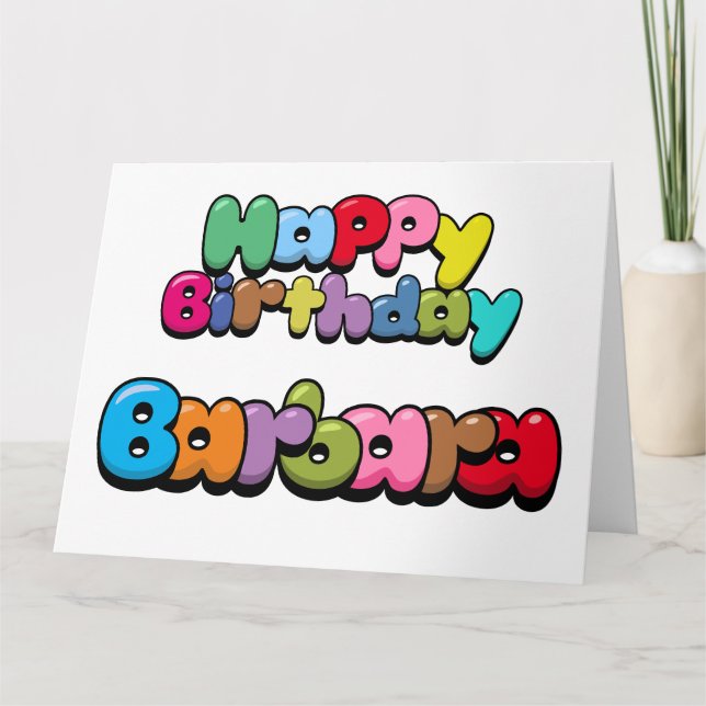 Carte Joyeux anniversaire Barbara (Devant)