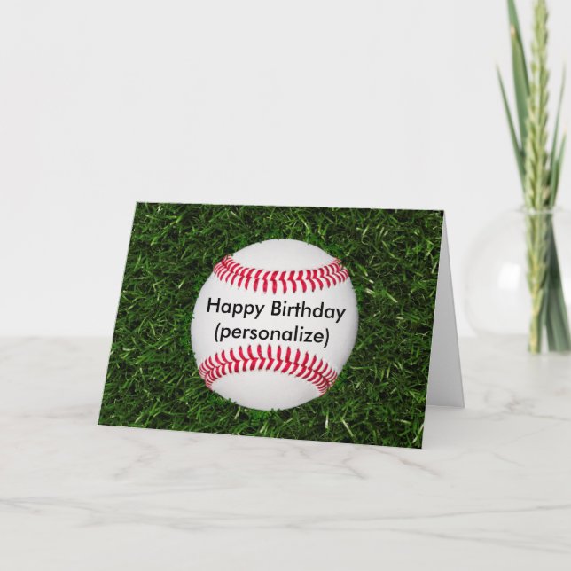 Carte Joyeux Anniversaire Baseball (Devant)