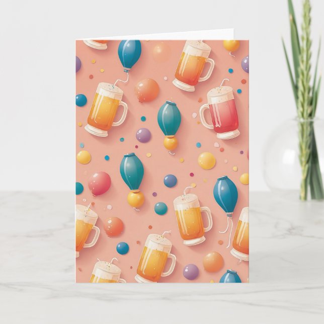 Carte Joyeux Anniversaire Bavarois (Devant)