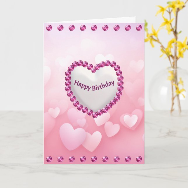 Carte Joyeux Anniversaire Beau Brillante (Fleur jaune)