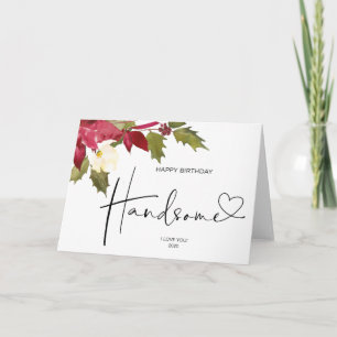 Carte Joyeux anniversaire beau cadeau de Noël pour mari