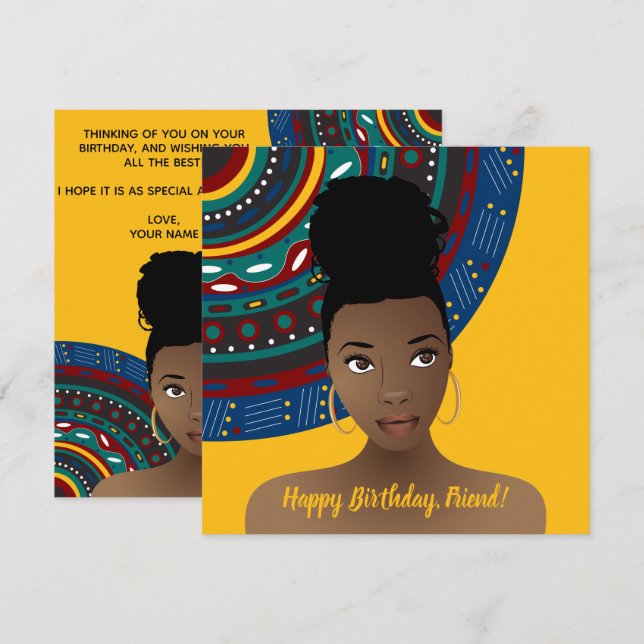 Carte Joyeux anniversaire ! | Beauté naturelle, d'inspir (Devant / Derrière)