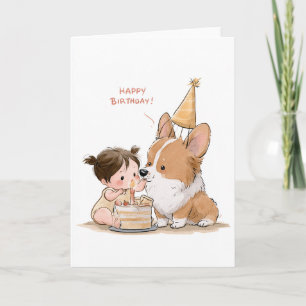 Carte Joyeux Anniversaire - Bébé - 1