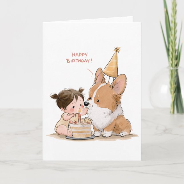Carte Joyeux Anniversaire - Bébé - 1 (Devant)