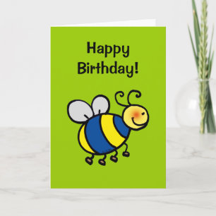 Carte Joyeux anniversaire (bee bourde)