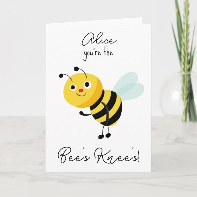 Carte joyeux anniversaire Bee's knee's Card (Devant)