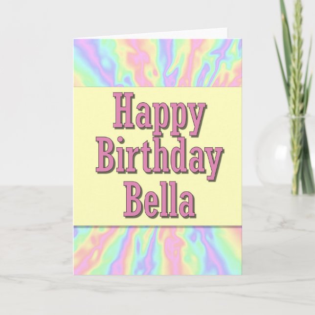 Carte Joyeux anniversaire Bella (Devant)