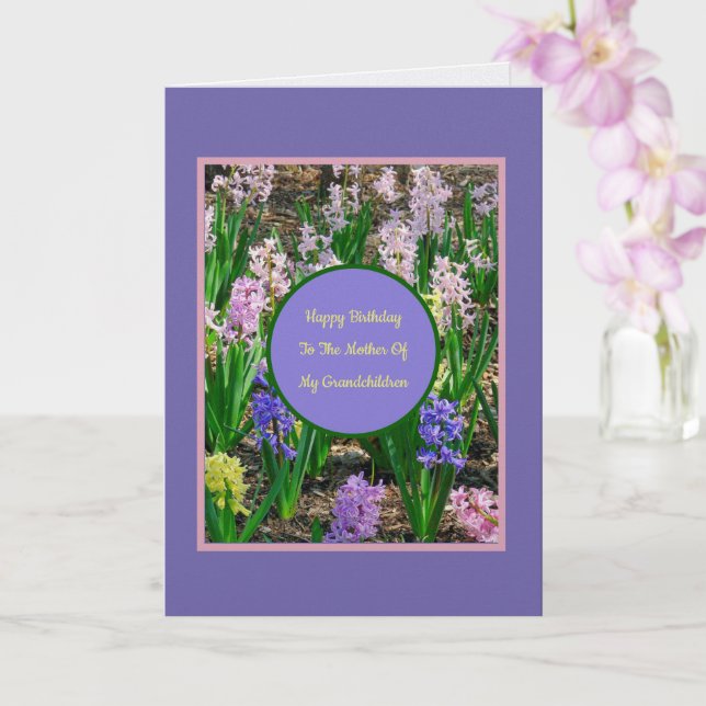 CARTE JOYEUX ANNIVERSAIRE BELLE-FILLE / FLEURS (Orchidée)