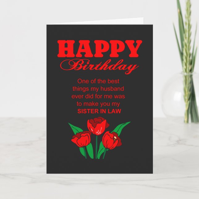 Carte Joyeux anniversaire belle-soeur (Devant)