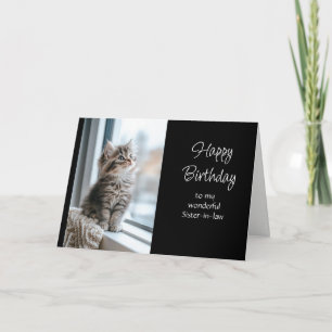 Carte Joyeux Anniversaire Belle-sœur Kitty personnalisée