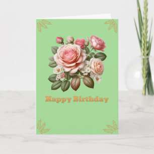 Carte Joyeux Anniversaire Belles Roses
