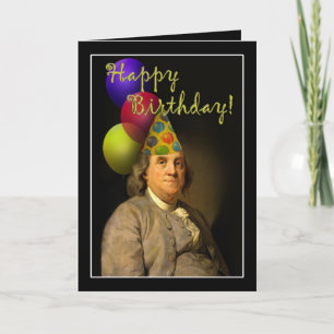 Carte Joyeux anniversaire Benjamin Franklin