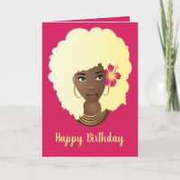 Joyeux anniversaire ! Blonde Afro, Rose, Fleur