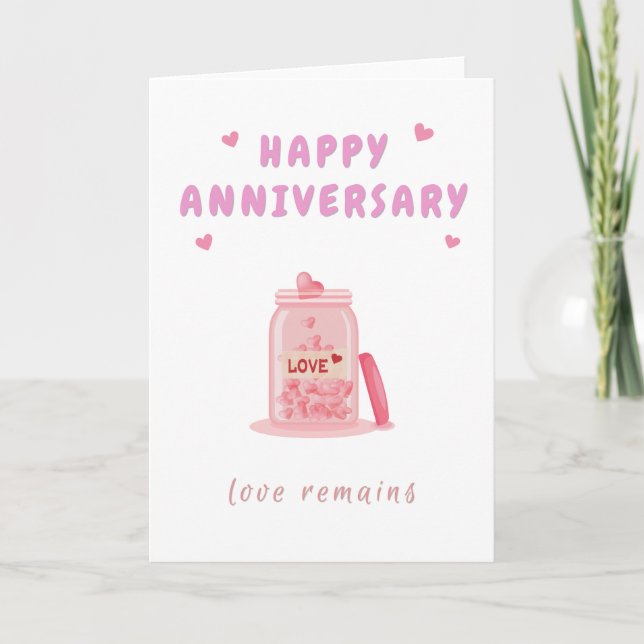 Carte Joyeux Anniversaire Bocal d'Amour (Devant)