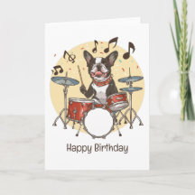 Joyeux anniversaire Boston Terrier Dog Jouer des t