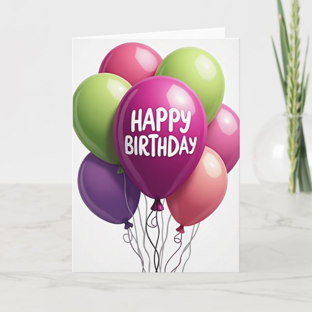Carte Joyeux Anniversaire Boule (Devant)