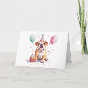 Carte Joyeux Anniversaire Bouledogue Anglais