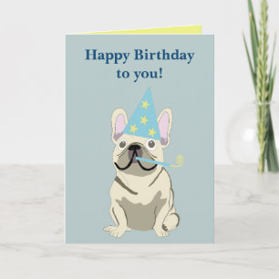 Carte Joyeux anniversaire ! Bouledogue français