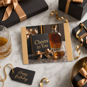 Carte Joyeux anniversaire Bourbon Whiskey 