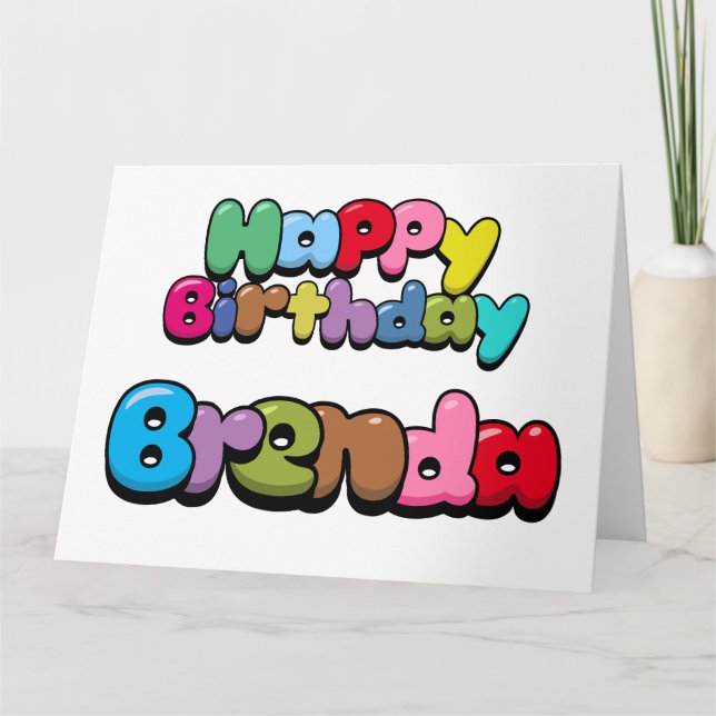 Carte Joyeux anniversaire Brenda (Devant)