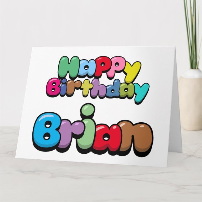 Carte Joyeux anniversaire Brian (Devant)