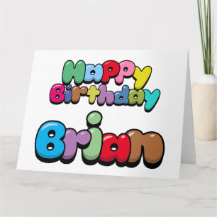 Carte Joyeux anniversaire Brian