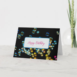 Carte Joyeux Anniversaire Bulles Texte Personnalisé