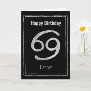 Carte Joyeux anniversaire Cancer zodiaque étoile signe a