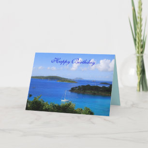 Carte Joyeux anniversaire, Caneel Bay, St. John, U.S.V.I