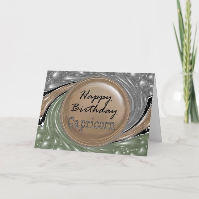 Carte Joyeux Anniversaire Capricorn (Devant)