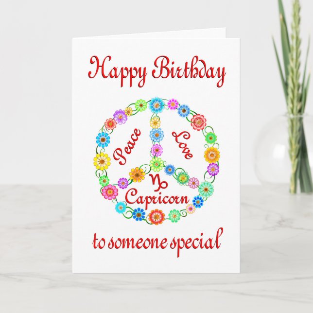 Carte Joyeux Anniversaire Capricorn (Devant)