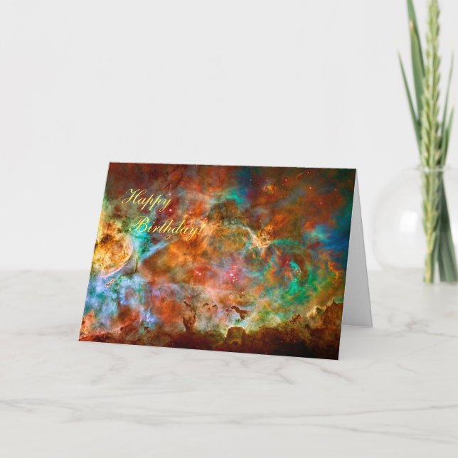 Carte Joyeux anniversaire - Carina Nebula à Argo Navis (Devant)