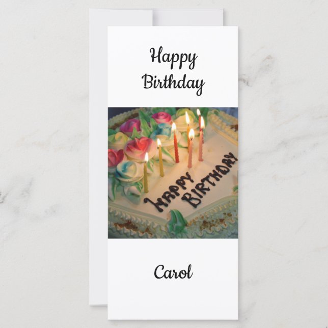 Carte Joyeux Anniversaire Carol (Devant)