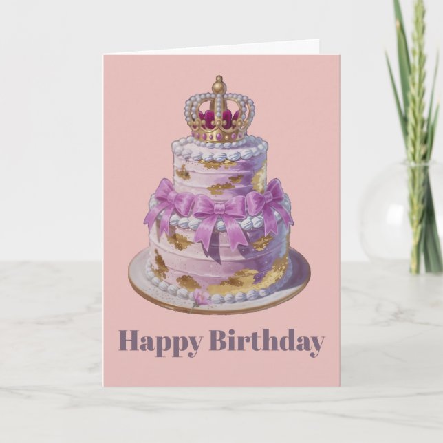 Carte Joyeux Anniversaire - Carte de gâteau d'anni (Devant)