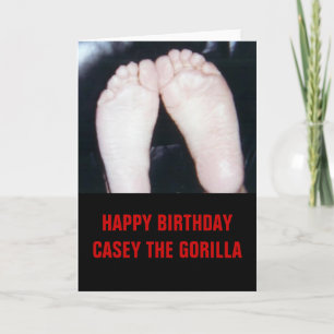 CARTE JOYEUX ANNIVERSAIRE CASEY LA GORILLA