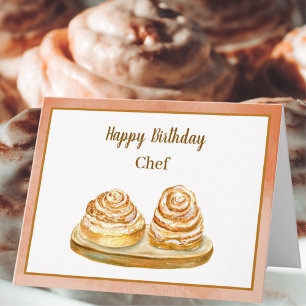 Carte Joyeux Anniversaire Chef Buns à la Cannelle Aquare