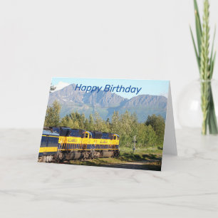 Carte Joyeux anniversaire : Chemin de fer de l'Alaska et