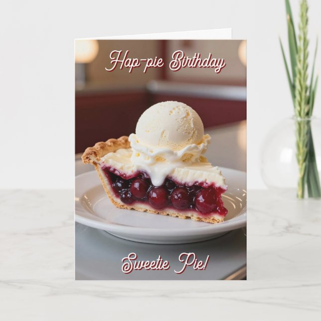 Carte Joyeux Anniversaire Chéri Gâteau! (Devant)