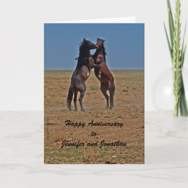 Carte Joyeux Anniversaire Chevaux Danseurs Levez Les Tal (Devant)