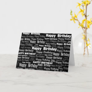 Carte Joyeux anniversaire chic