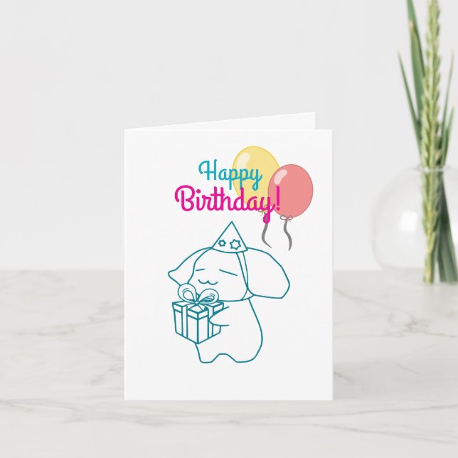 Carte Joyeux Anniversaire Chomochi Bunny (Devant)
