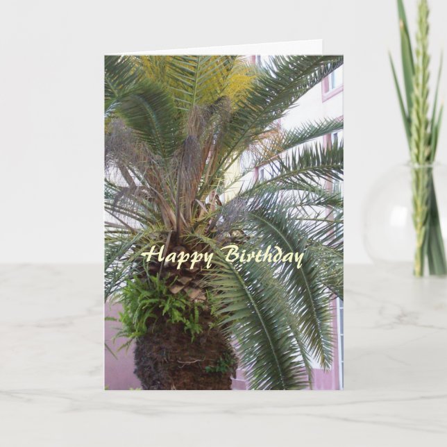 Carte Joyeux Anniversaire Christian Card Palm 2 (Devant)