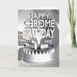 Carte Joyeux anniversaire Chrome