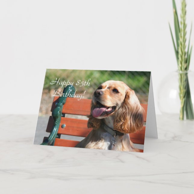 Carte Joyeux Anniversaire Cocker Spaniel Greeting Card (Devant)