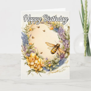 Carte Joyeux Anniversaire Collage de printemps de bour